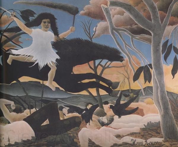 Henri Rousseau War It Passes,Terrifying,Leaving Despair,Tears,and Ruin Everywhere Norge oil painting art